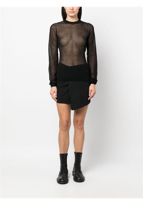 Black sheer high-neck top - women ANN DEMEULEMEESTER | 2301WKN41KN008099